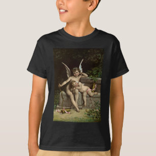 2 retro cupido's zitten t-shirt
