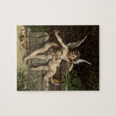 2 retro cupids zittende legpuzzel (Horizontaal)