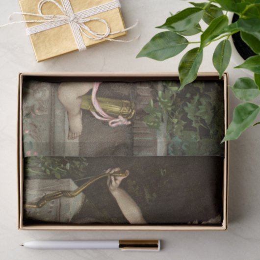 2 retro cupids zittende tissuepapier (Geschenk)