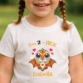 2-Rex Birthday Shirt – Custom Name Gift