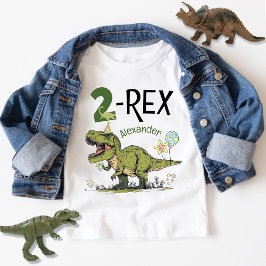 2-Rex Schattigee Dinosaurus Thema 2e Verjaardagsfe