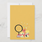 2-Ring Circus Dierenzegel 2e Verjaardag uitnodigin Kaart (Achterkant)