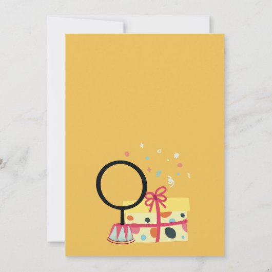 2-Ring Circus Dierenzegel 2e Verjaardag uitnodigin Kaart (Achterkant)