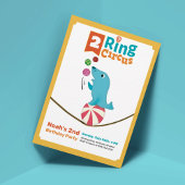 2-Ring Circus Dierenzegel 2e Verjaardag uitnodigin Kaart