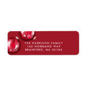 2 rode feestelijke kerstversieringen vakantie etiket (Voorkant)