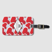 2 Rode harten Herhalend patroongeluid Bagagelabel (Voorkant (horizontaal))