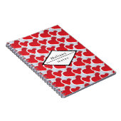 2 Rode harten Herhalend patroongeluid Notitieboek (Rechterzijde)