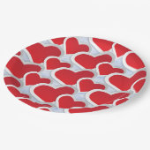 2 Rode harten Herhalend patroongeluid Papieren Bordje (Gekanteld)