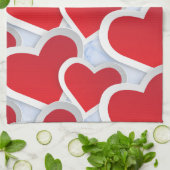 2 Rode harten Herhalend patroongeluid Theedoek (Gevouwen)
