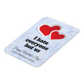 2 Rode harten - ik haat iedereen, maar wij Typogra Magneet (Linkerzijde)