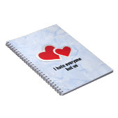 2 Rode harten - ik haat iedereen, maar wij Typogra Notitieboek (Rechterzijde)