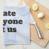 2 Rode harten - ik haat iedereen, maar wij Typogra Theedoek (Quarter Fold)