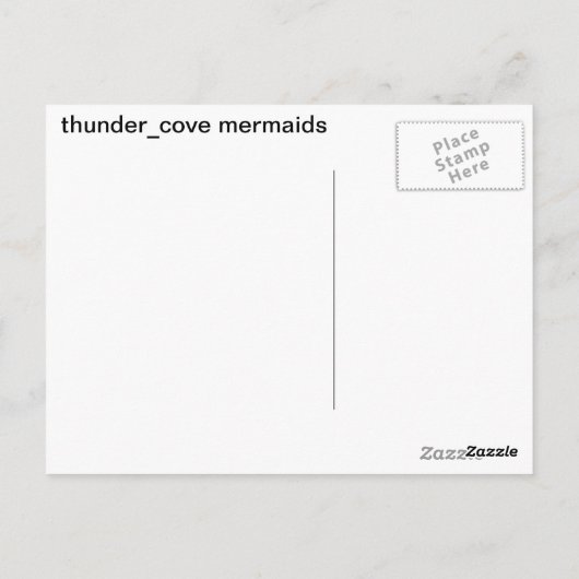 2 rode mermaïden briefkaart (Achterkant)