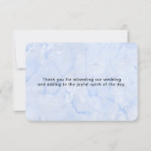 2 Rode papieren harten op Icy Blue Marble Hartelij Kaart (Achterkant)