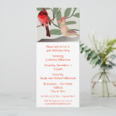 2 Rode vogels in Natuur Aangepast jaar van geboort Kaart (Staand voorkant)