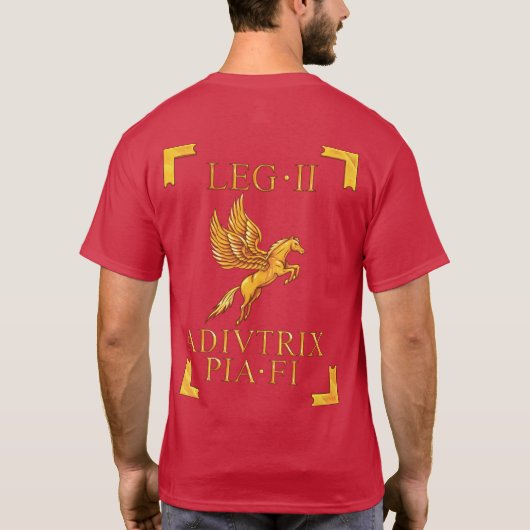 2 Roman Legio II Adiutrix Pia Fi Vexillum T-Shirt (Achterkant)
