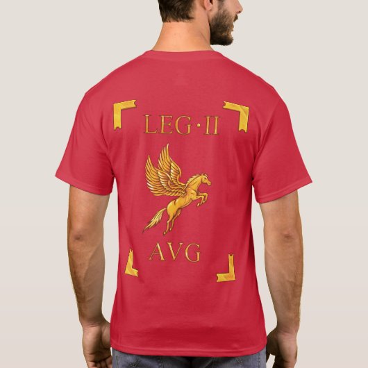 2 Roman Legio II Augusta Vexillum T-Shirt (Achterkant)
