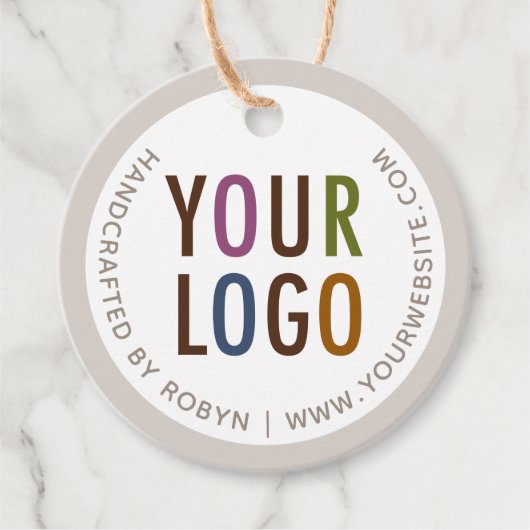 2" Ronde Hangtags met Touw en Custom Logo Bedankjes Labels (Voorkant)