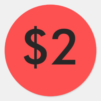 $2 RONDE STICKER