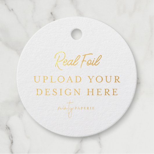 2" Ronde Tag Goud Folie Printen - Doe Het Zelf (Voorkant)
