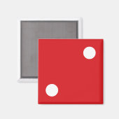 2 Rood Dobbelsteen Magneet (Voorkant / Achterkant)