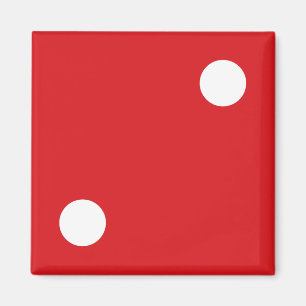 2 Rood Dobbelsteen Magneet