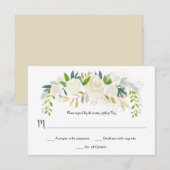 #2 Roses Glitter Greenery RSVP | (Voorkant / Achterkant)