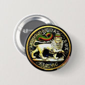 2¼" Round Ethiopian Lion van Judah Coin Badge Ronde Button 5,7 Cm (Voorkant /achterkant)