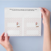 2 Roze Baby Shower Favor Aangepaste Candy Bar Verp Flyer (Hand)