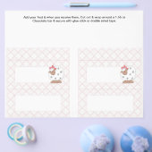 2 Roze Baby Shower Favor Aangepaste Candy Bar Verp Flyer (Enkel)