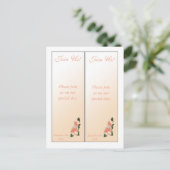 2 Roze Blush Roos Save the Date Bladwijzer Aankondigingskaart (Staand voorkant)
