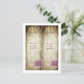 2 Roze Boom Bladwijzer Bewaar de Datum Briefkaart (Staand voorkant)
