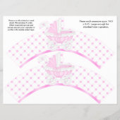 2 Roze Carriage Personalised Cupcake Wrappers (aan Flyer (Voorkant)