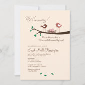 2 Roze eicellen Baby shower Kaart (Voorkant)