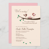 2 Roze eicellen Baby shower Kaart (Voorkant / Achterkant)