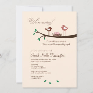 2 Roze eicellen Baby shower Kaart