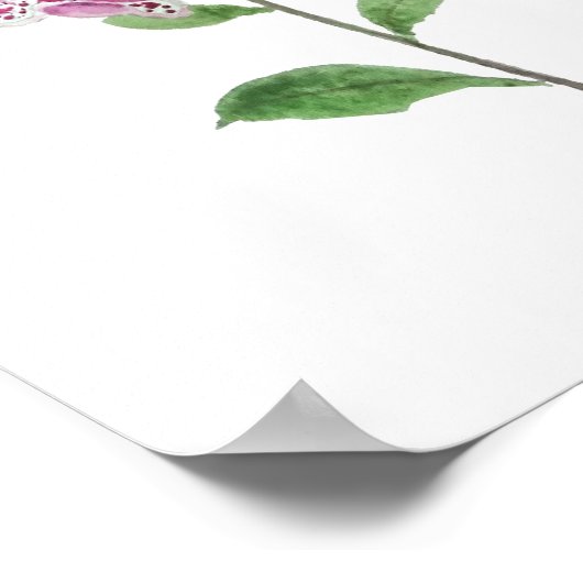 2 roze handschoenen bloemen bloesem poster (Hoek)