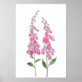 2 roze handschoenen bloemen bloesem poster (Voorkant)