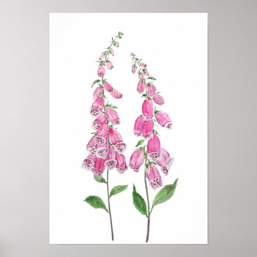 2 roze handschoenen bloemen bloesem poster (Voorkant)