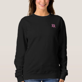 2 Roze linten Borstkanker Awareness Sweatshirt