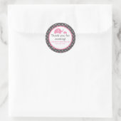 2 ROZE OLIFANTEN Stippen Baby Shower Sticker (Tas)