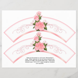 2 Roze rozen generieke personaliseer de Cupcake-wi Flyer
