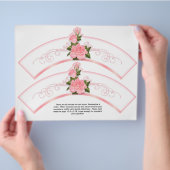 2 Roze rozen generieke personaliseer de Cupcake-wi Flyer (Hand)