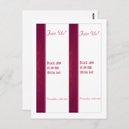2 Roze/Witte Houten Bladwijzer van het Korrelhuwel Briefkaart (Voorkant / Achterkant)