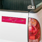 2 roze zeemeerminnen zwemmen bumpersticker (Op Truck)