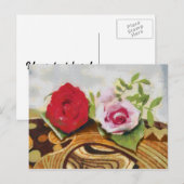 2 rozen schilderij briefkaart (Voorkant / Achterkant)