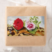2 rozen schilderij etiket (Insitu)