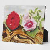 2 rozen schilderij fotoplaat (Zijkant)