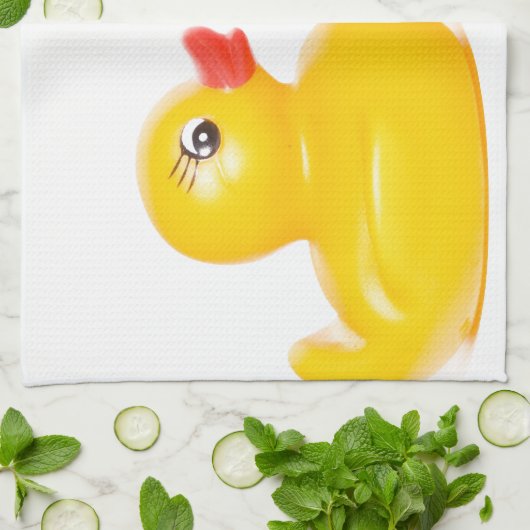 2 rubbereenden in de liefde theedoek (Gevouwen)