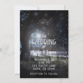 2 Rustige bomen Evening Lights Dusk Sunset Wedding Kaart (Voorkant)